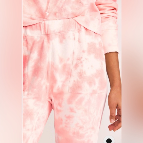 LoveShackFancy Blex Tie-Dye Joggers, Sunrise Orange - Picture 3 of 10